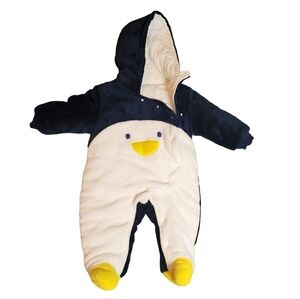 NWT Fairy Baby Penguin soft‎ cozy snap button one peice. Fleece plush.